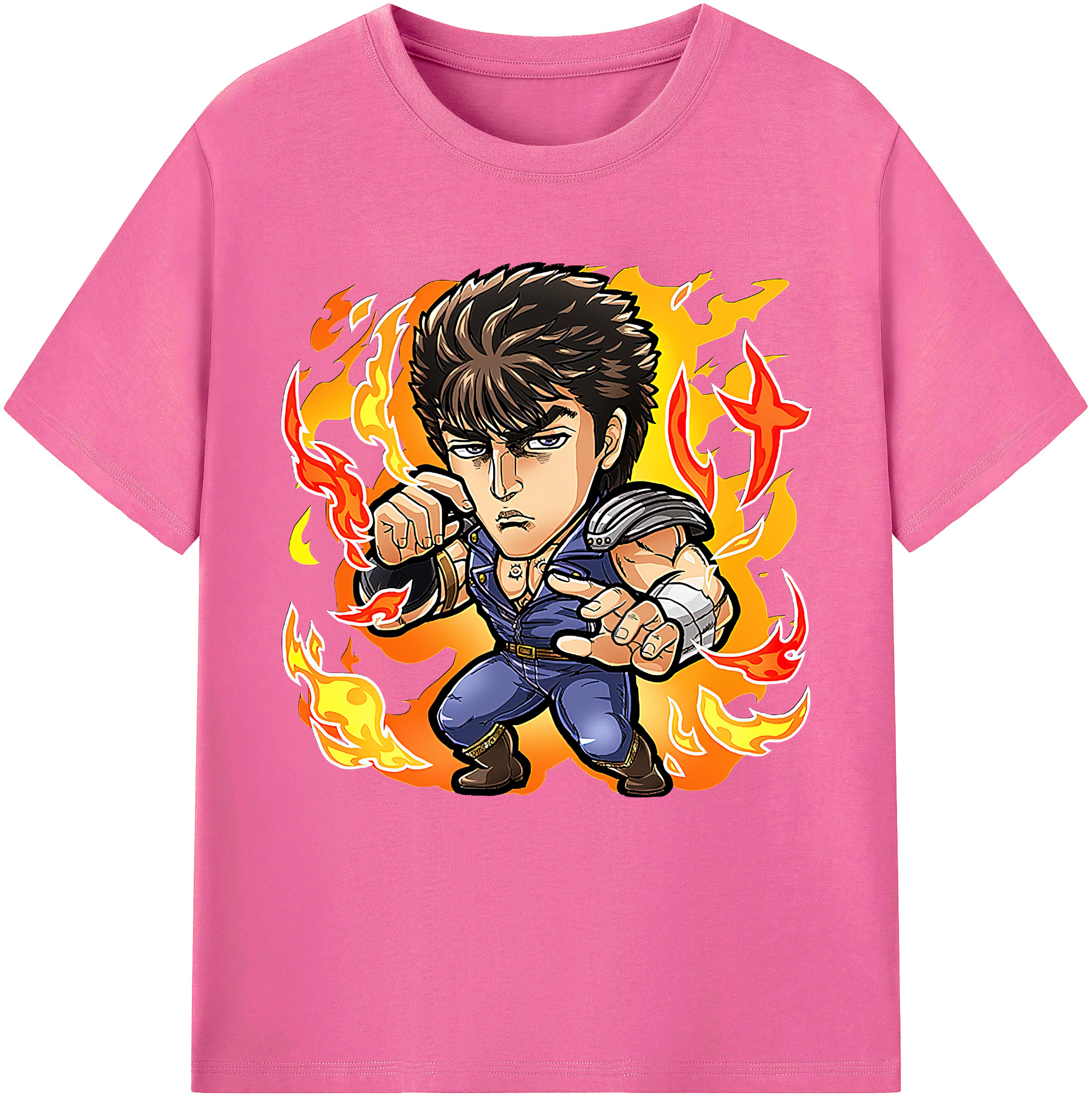（画像用） 北斗の拳 Fist of the North Star レディースカジュアルプリントTシャツ（綿100％）